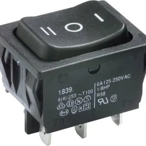 Expediere rapidă întrerupător basculant Marquardt tip Rocker 1839.1507 2 x ON/OFF/ON 250 V/AC 6 (4) A