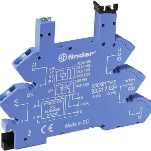 Soclu releu montaj şină DIN pentru seria 34 Finder 93.51.0.024 Livrare gratuită