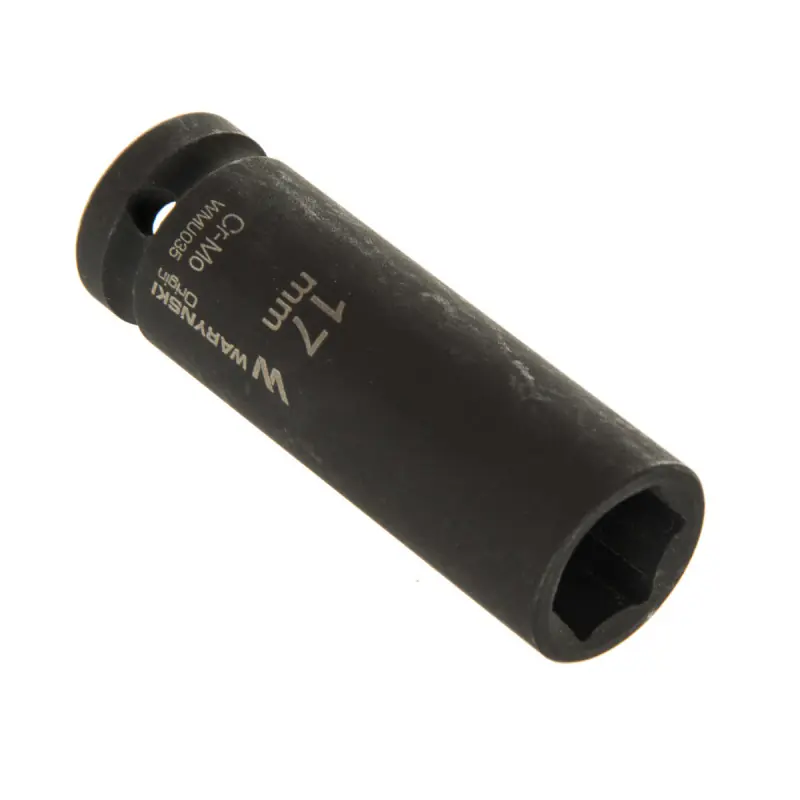 Noutate Adaptor Cap hexagonală lungă cu impact 1/2" 17mm Crmo Din 3129 Waryński