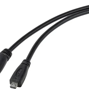 Cablu HDMI pentru Raspberry Pi 1x mufă tată HDMI - 1x mufă tată micro-HDMI D 1.80 m Tru Components Premium