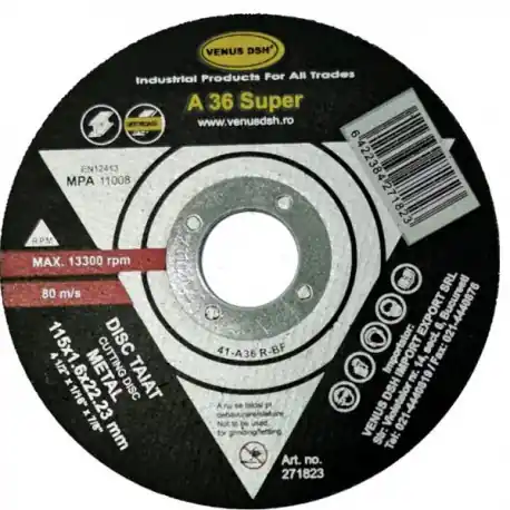 DISC METAL 41 A36 RBF 115 X 1.6 X 22.23 MM 271823 Retur ușor