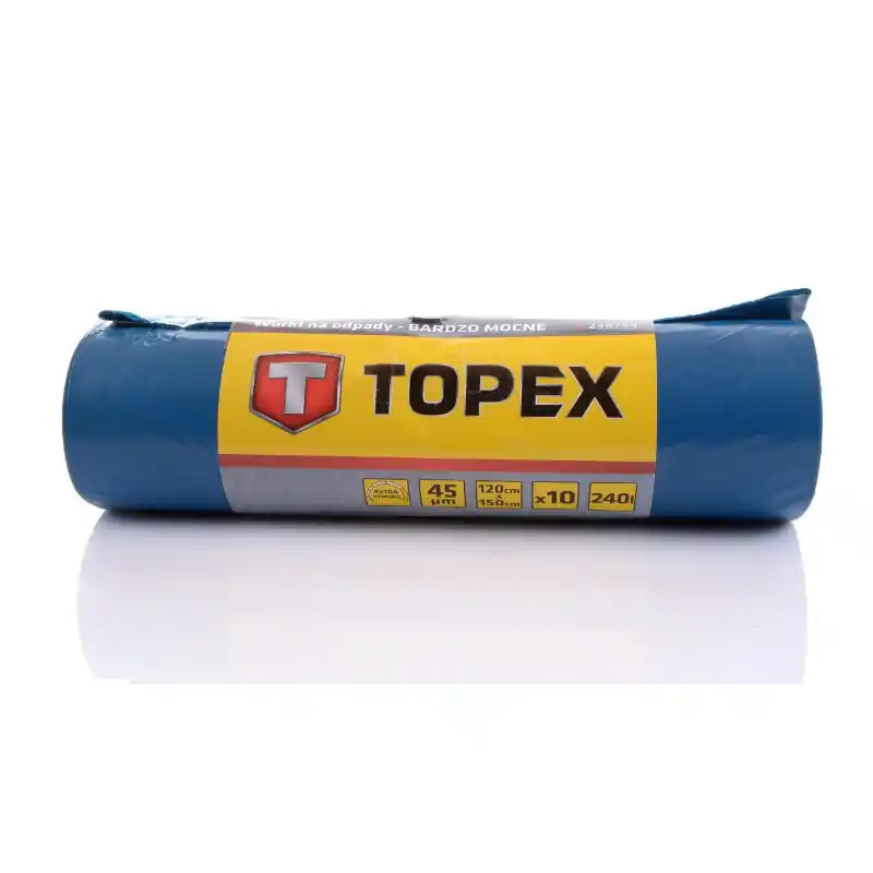 Saci de gunoi albastri 240l 45mic 10buc. 120x150cm Super ofertă