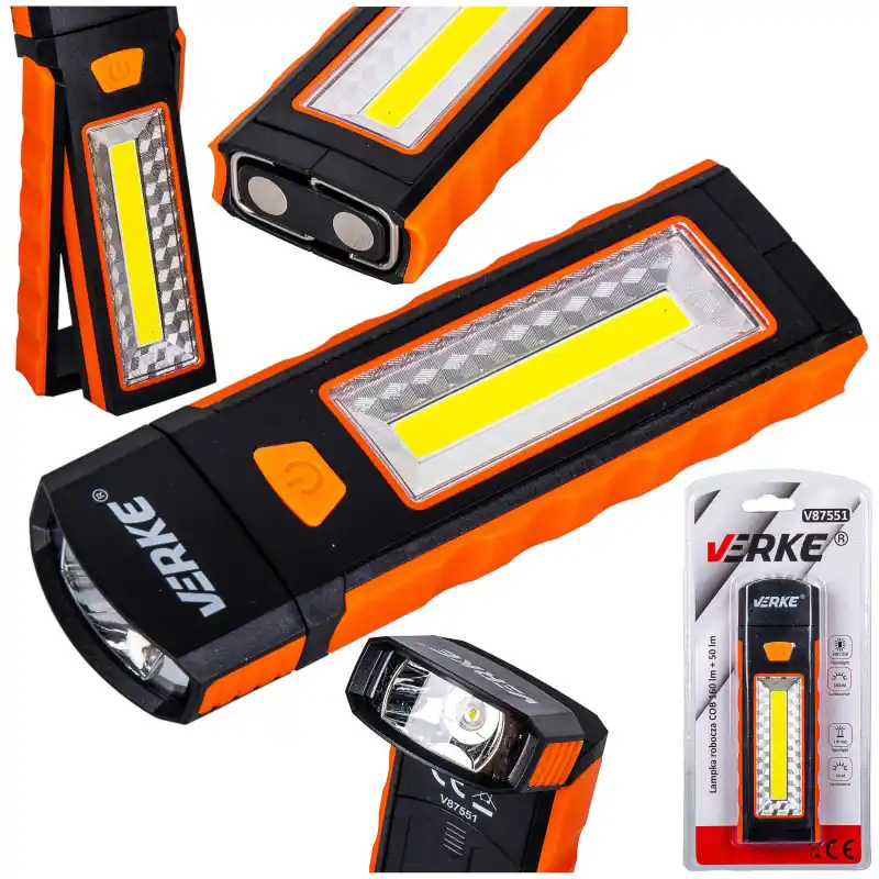 Lichidare de stoc Lampa Led Atelier lampa de lucru Cu Baza Magnetica 160+50lm Verke