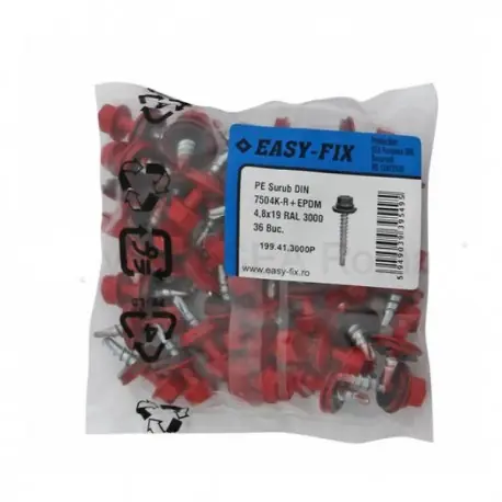 Ofertă de sezon SET 36 BUCATI SURUBURI VOPSITE DIN 7504K - R PLUS EPDM 4.8 X 19 MM RAL 3000 39549