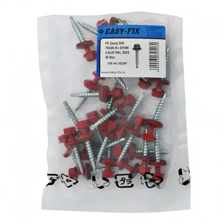 Doar azi SET 30 BUCATI SURUBURI VOPSITE DIN 7504K - R PLUS EPDM 8 X 35 MM RAL 3020 39546