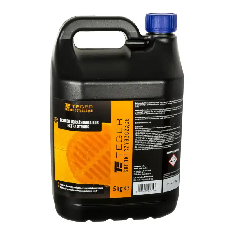 Cumpărături sigure Soluție desfundare țevi Extra Strong 5kg Teger