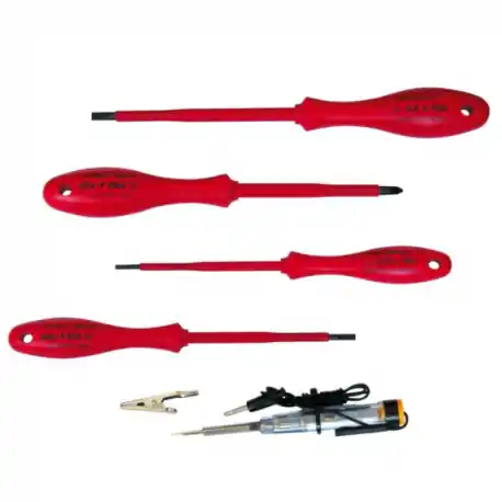 Cel mai bun preț SET SURUBELNITE IZOLATE PVC + TESTER AUTO - 5 PIESE 10540