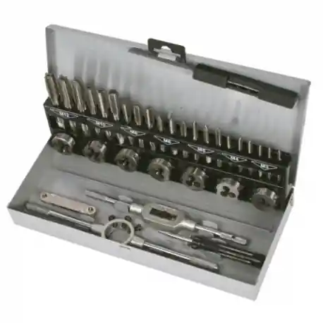 Super ofertă TRUSA TAROZI SI FILIERE HSS CU ACCESORII M3 - M12 - 32 PIESE 67232