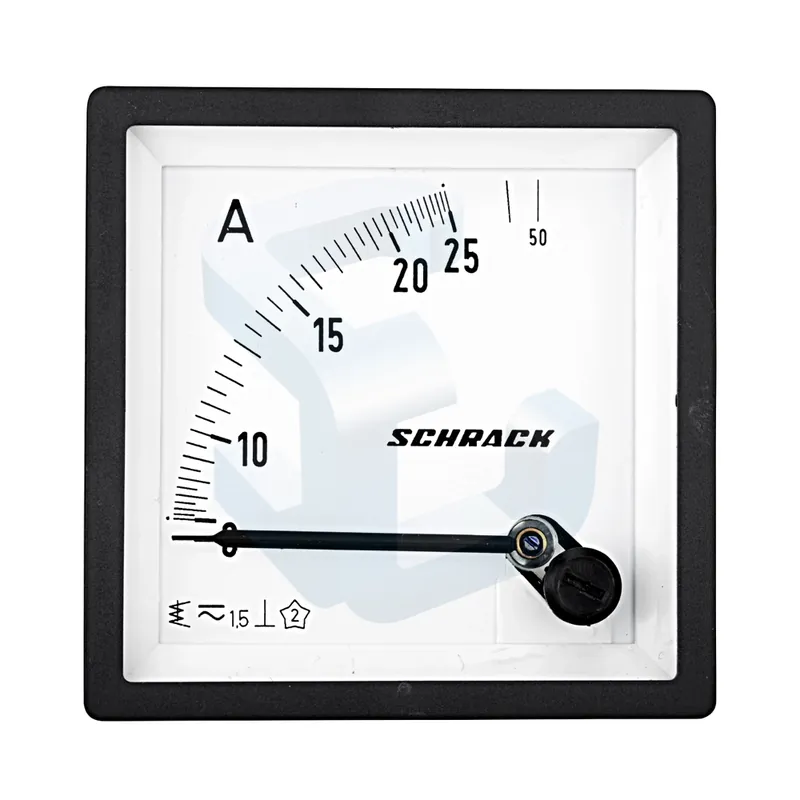 Ampermetru analogic Schrack, 25 A, AC, conexiune directa 72x72 mm Preț mic