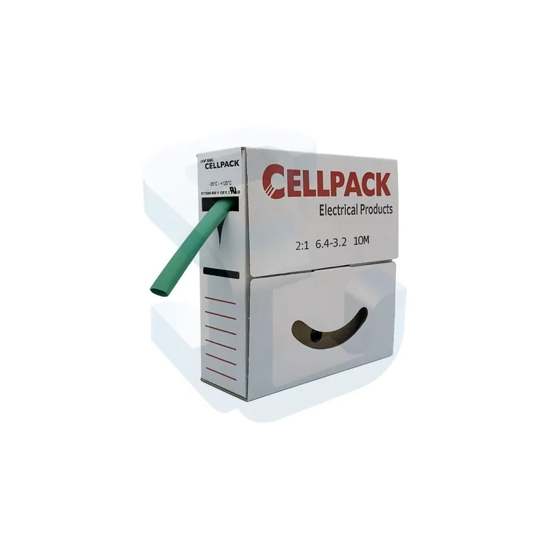 Tub termocontractibil neadezivat, 2:1, SB, 3.2-1.6 mm, rola 15 m, verde Preț promoțional