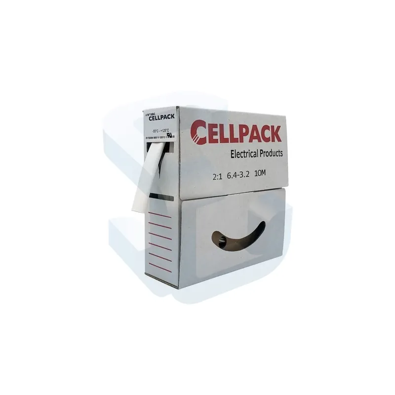 Tub termocontractibil neadezivat, 2:1, SB, 6.4-3.2 mm, rola 10 m, alb Plată securizată