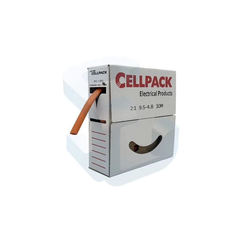 Calitate înaltă Tub termocontractibil neadezivat, 2:1, SB, 9.5-4.8 mm, rola 10 m, portocaliu