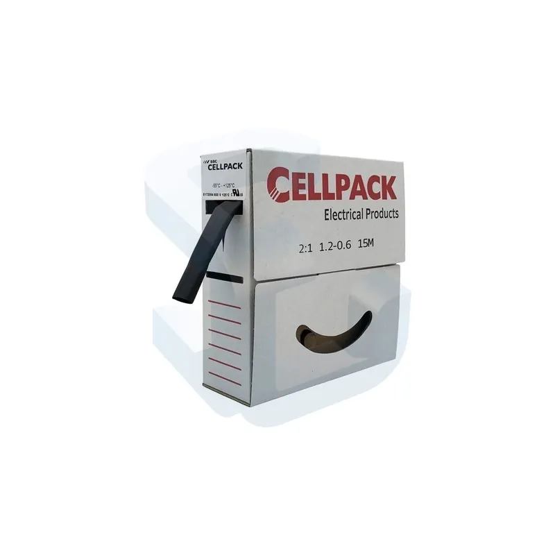 Tub termocontractibil neadezivat, 2:1, SB, 1.2-0.6 mm, rola 15 m, negru Ultima șansă