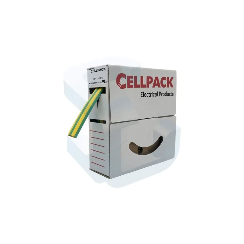 Tub termocontractibil neadezivat, 3:1, SB, 24.0-8.0 mm, rola 4 m, galben-verde Plată sigură