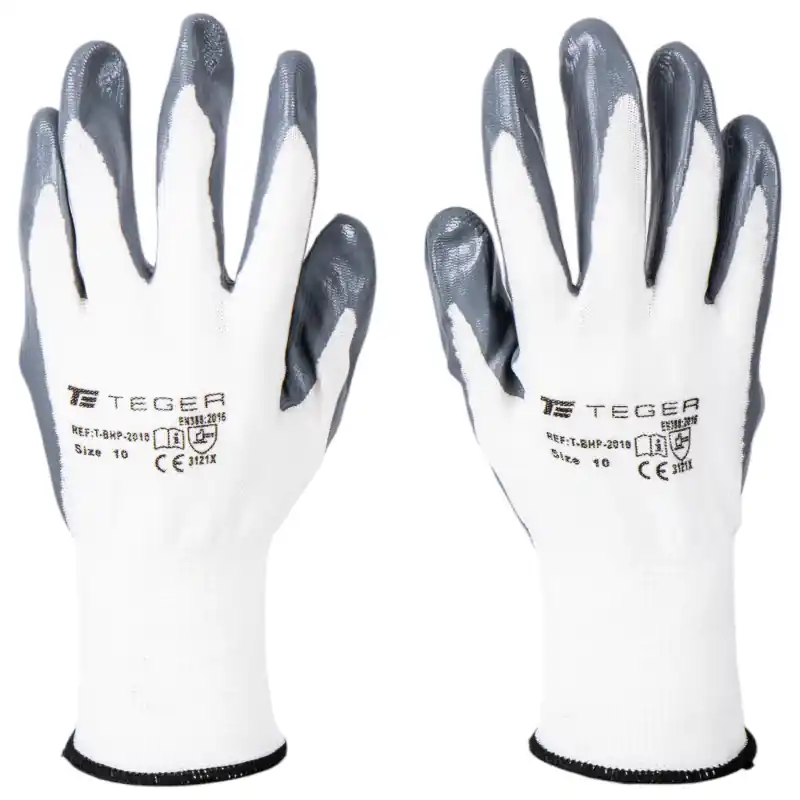 Mănuși de lucru acoperite cu nitril mărimea 10 Teger Premium