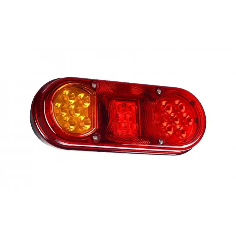 Livrare gratuită Lampă spate stânga combinație trei funcții ovală 17 led 12v 24v Horpol