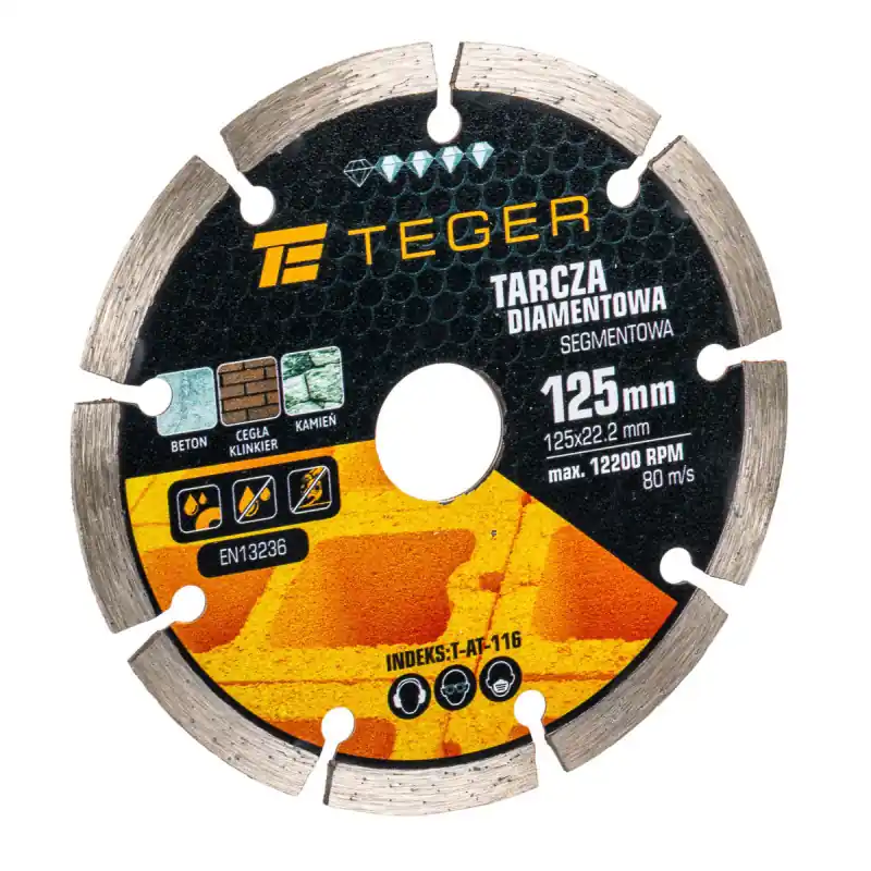 Disc diamantat TEGER 125x22.23mm pentru beton Cel mai bun preț