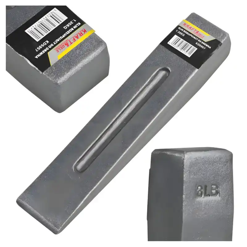 Pană plată pentru despicat lemne 1,35 kg oțel carbon lungime 205 mm Mai ieftin