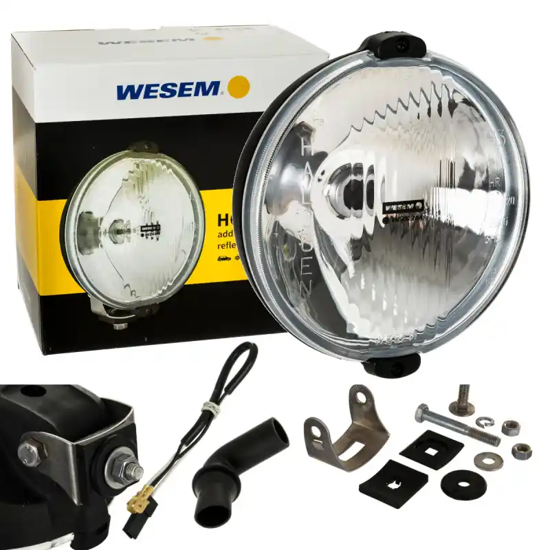 Plată sigură Far auto H3 alb bec + cabluri Wesem