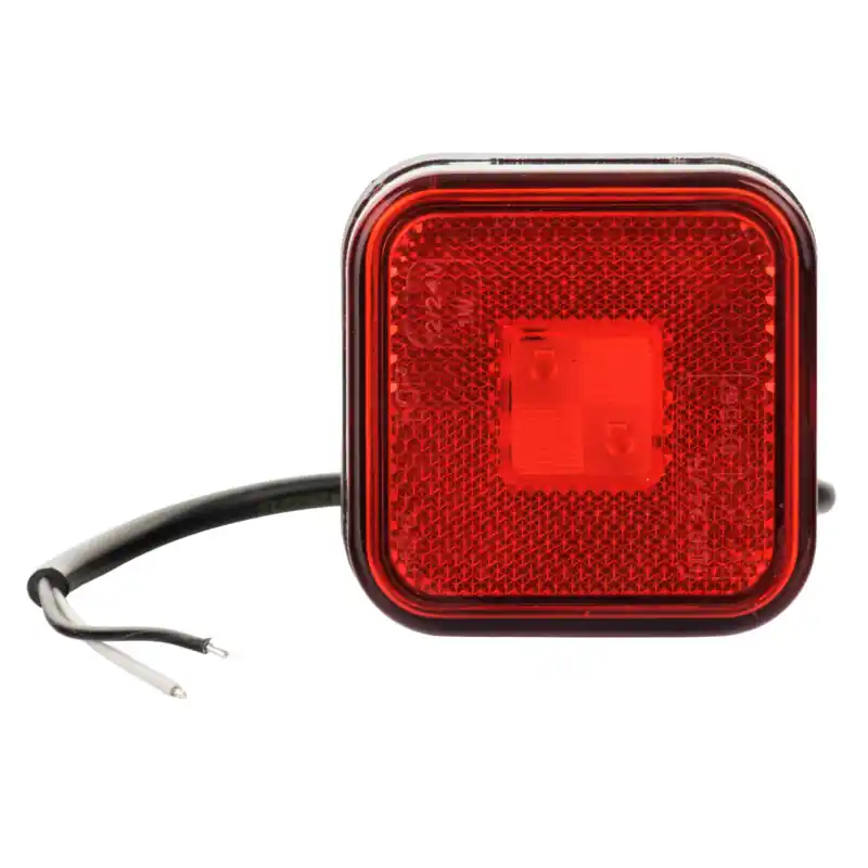 Ultima șansă Lampă gabarit pătrată 4 LED 12V 24V cu reflector roșie Horpol