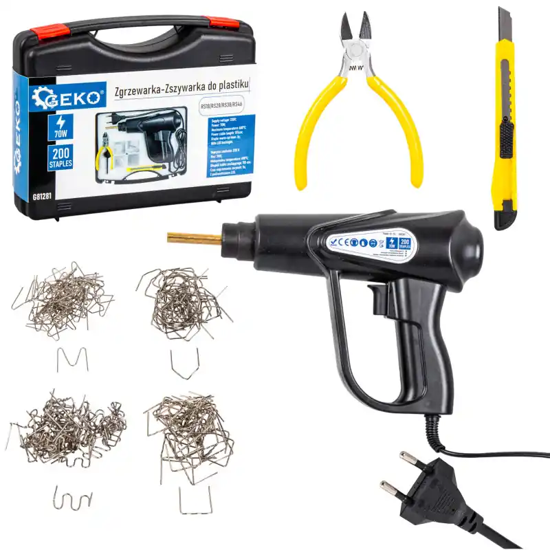 Aparate sudură plastic 70W + 200 capse Geko Livrare gratuită