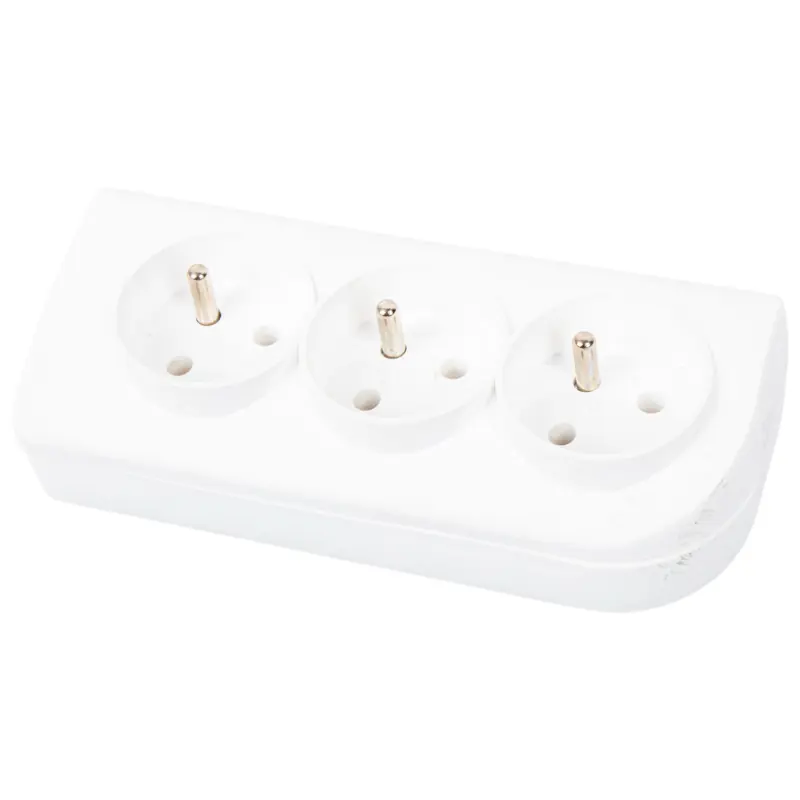 Priză prelungitor 3xG+PE albă Elgotech 150x60x40 mm Preț mic