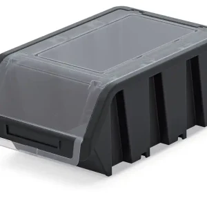 Cutie din plastic cu capac 195x120x90mm Black Plată securizată