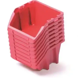 Livrare gratuită Cutii plastic 144x118x84mm Roșu 8 buc