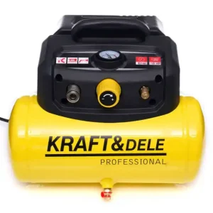 Disponibil imediat Compresor aer portabil, fără ulei, pentru atelier auto, 6L, 8 bar, 1.1kW, 230V,Kraft&Dele KD1415