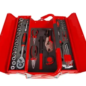 Ofertă de sezon Cutie metalică cu unelte 64 de bucăți