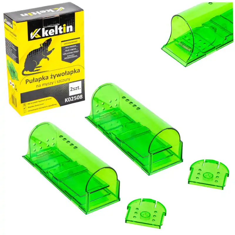 Plată securizată Capcană de captare vie pentru soareci, sobolani2 Buc. Keltin