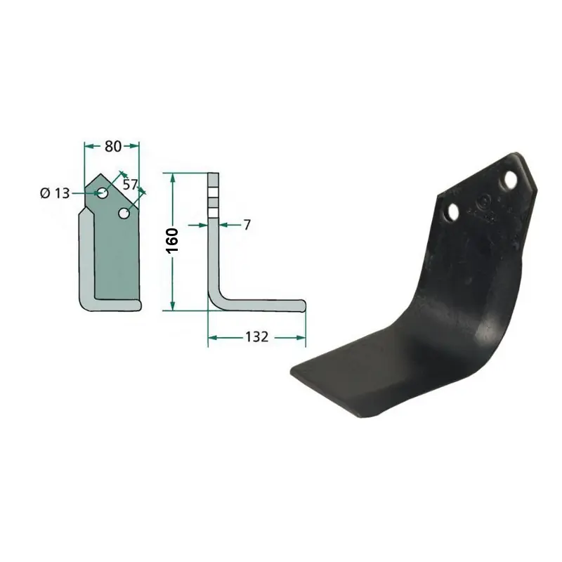 Reducere de preț Cuțit pentru freză de pământ Howard Agricom stânga 3900 63592 73000003900