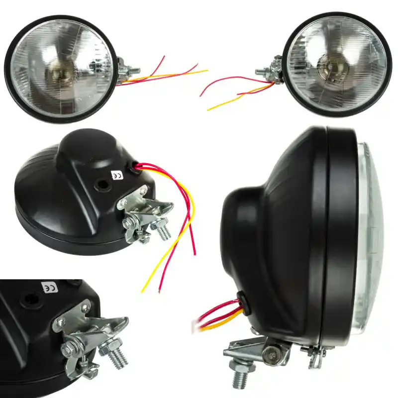 Lămpi Faruri Metal Față Cu Bec 2buc 3130411 Montare Verticală Verticală Nu rata