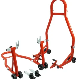 Livrare expres Set de 2 suporturi pentru motocicletă, față/spate, 450 kg