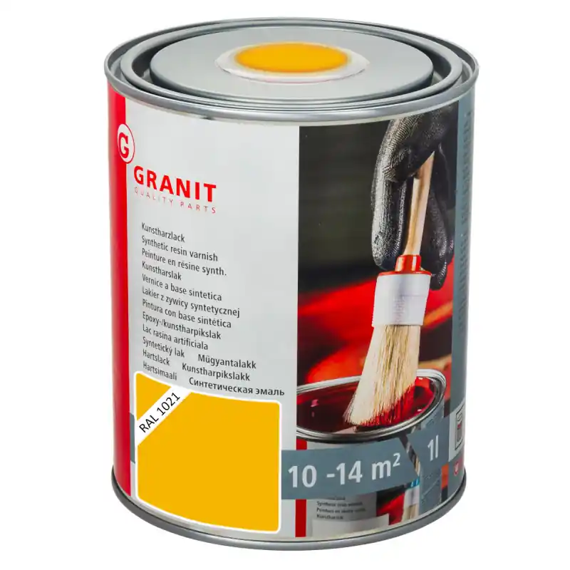Cel mai vândut Vopsea RAL 1021 galben rapiță 1l Granit