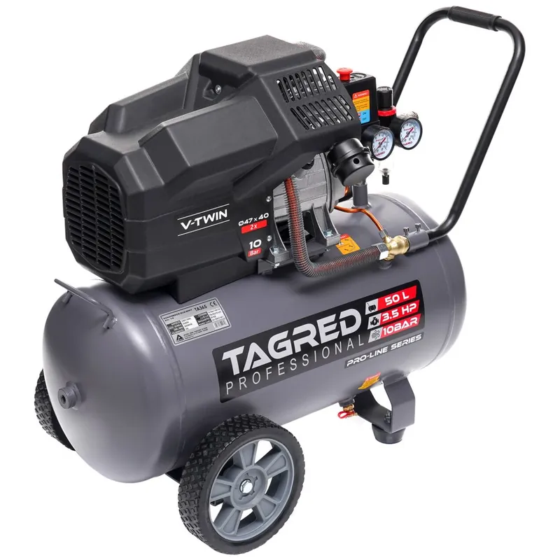 Compresor cu ulei cu două pistoane 50 l Pro Line 10 BAR V2 TA365 TA365 Preț redus