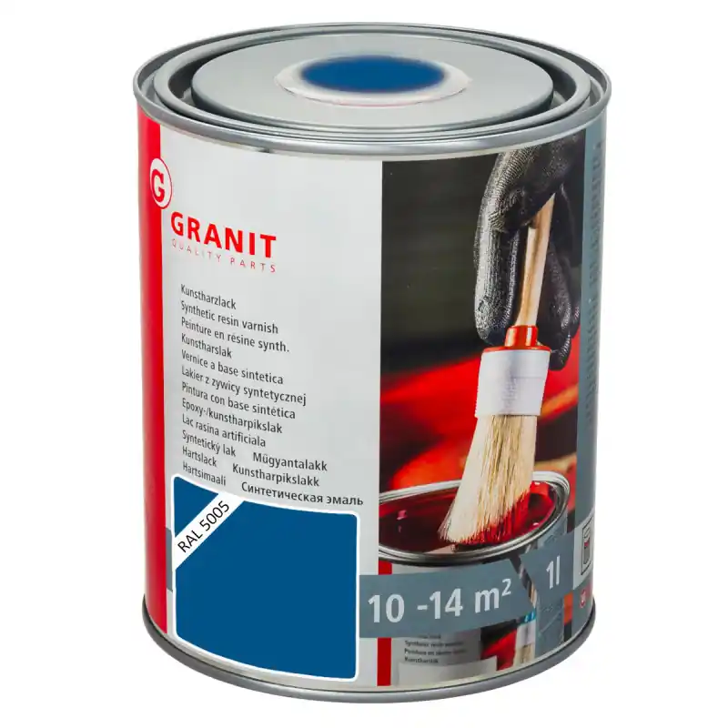 Transport gratuit Vopsea RAL 5005 albastru semnalizare 1l Granit