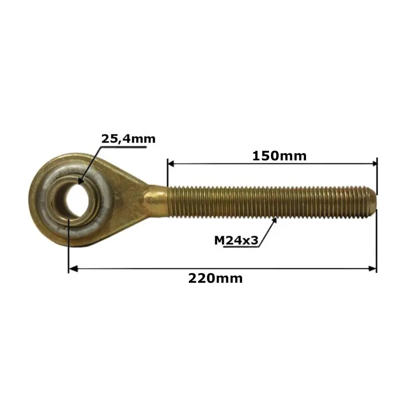 Capat tirant central central C-330 Dreapta M24x3 Fi 25,4 mm 42370480 Cumpărături sigure
