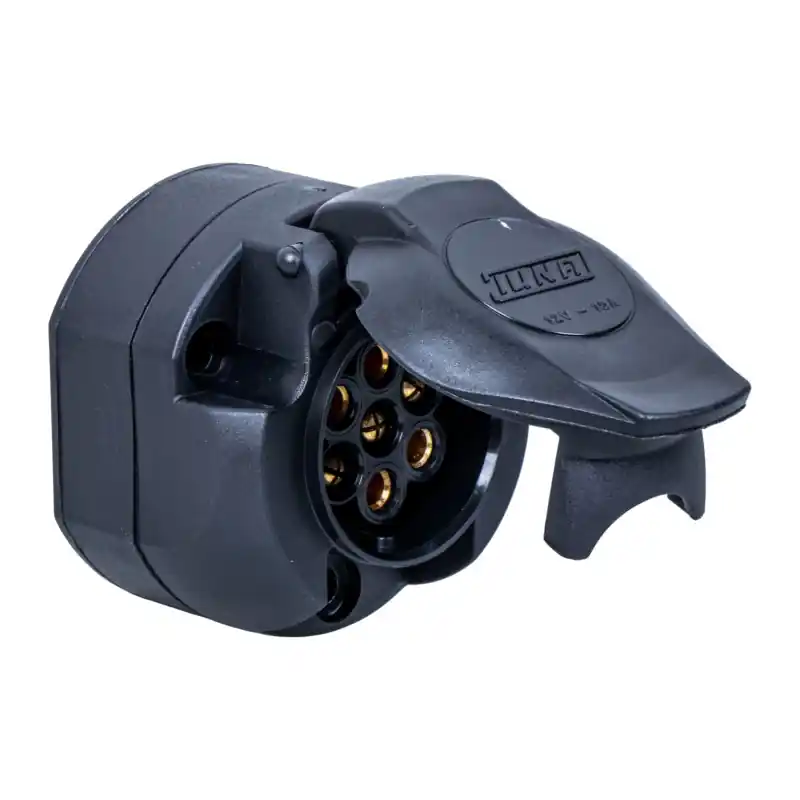 Ofertă limitată Priză remorcă 7 pini, cablaj spate, presetupă cauciuc