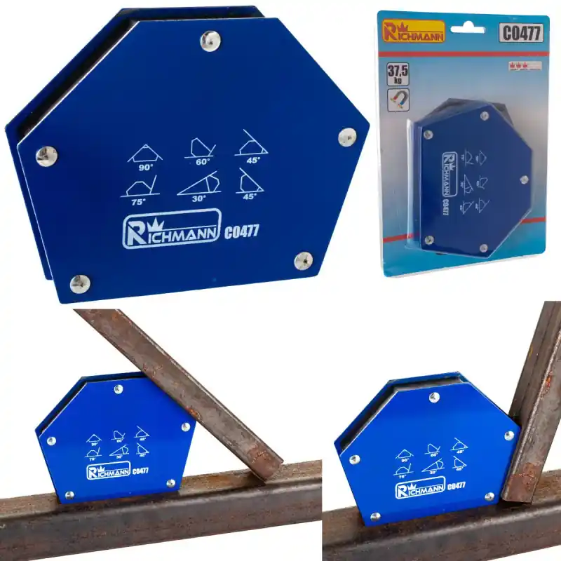 Echer magnetic pentru sudură 6 unghiuri 37,5 kg Premium