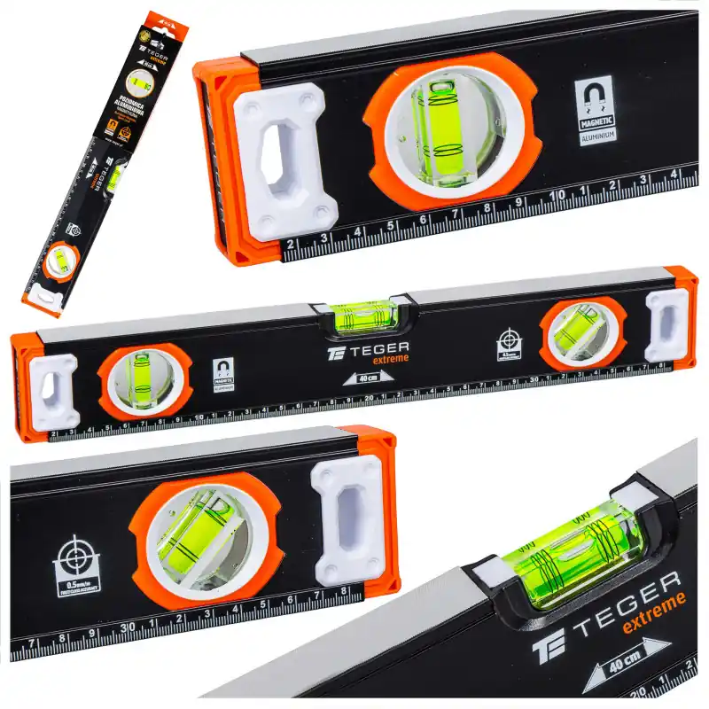 Nivelă aluminiu magnetică 40 cm Extreme Teger Preț redus