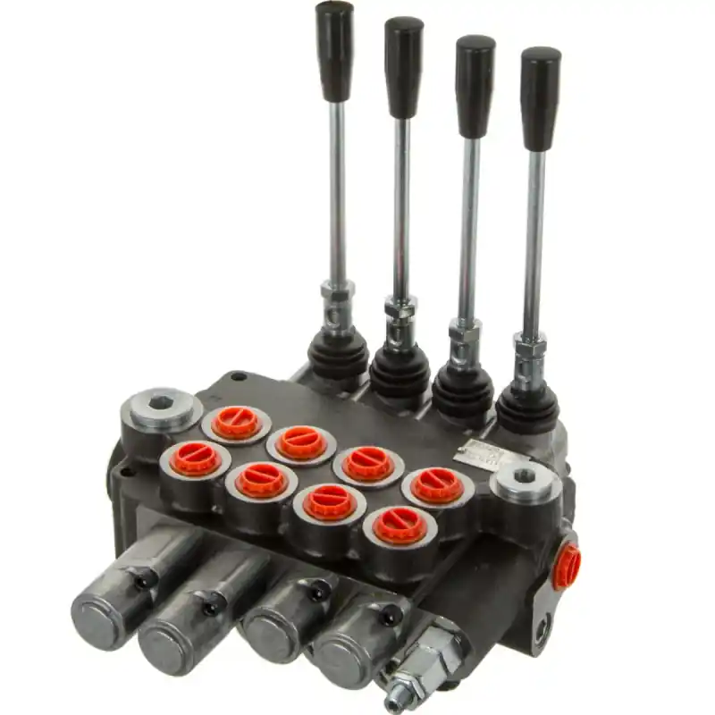 Mai ieftin Distribuitor hidraulic 4 secțiuni 80 l/min: 2 secțiuni flotante + 2 secțiuni dublu efect