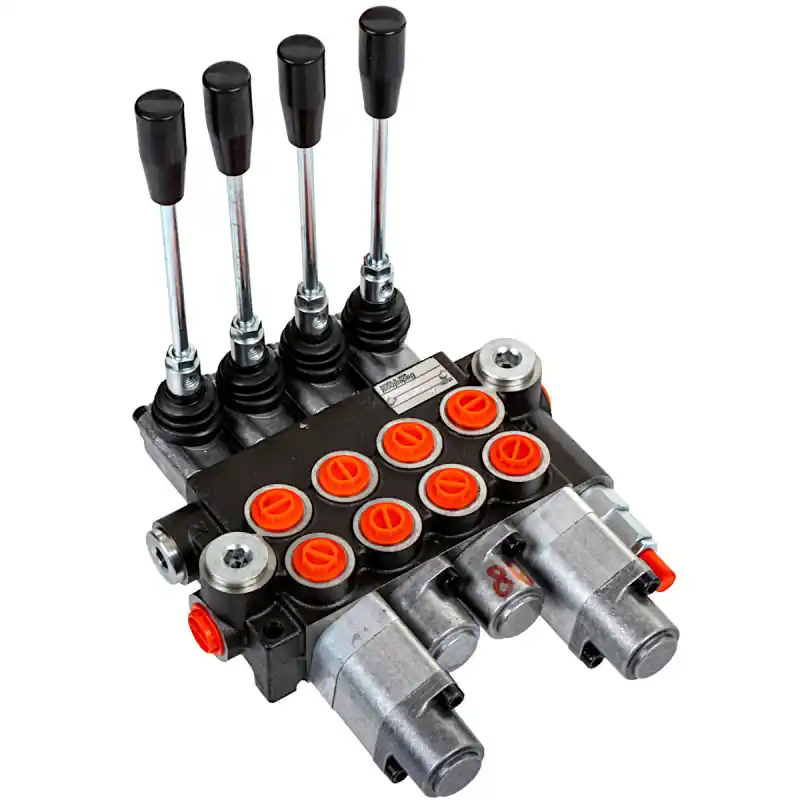 Distribuitor hidraulic 4 secțiuni 40 l/min 1P 1Z 1D 1P Noutate
