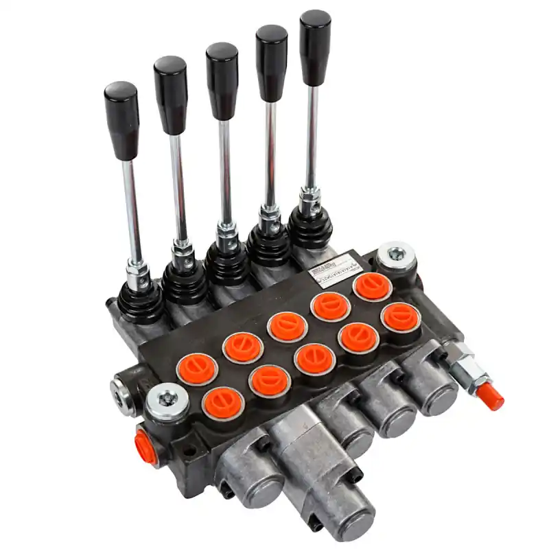 Reducere specială Distribuitor hidraulic 5 secțiuni 40 l/min, 1 secțiune flotantă