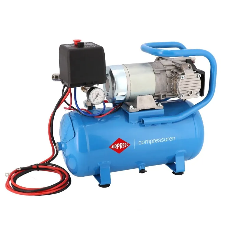 Compresor auto 12V DC 12-180/15 10 bar 0,75 CP/0,55 kW 144 l/min 15 l piston dublu fără ulei 36587 Premium