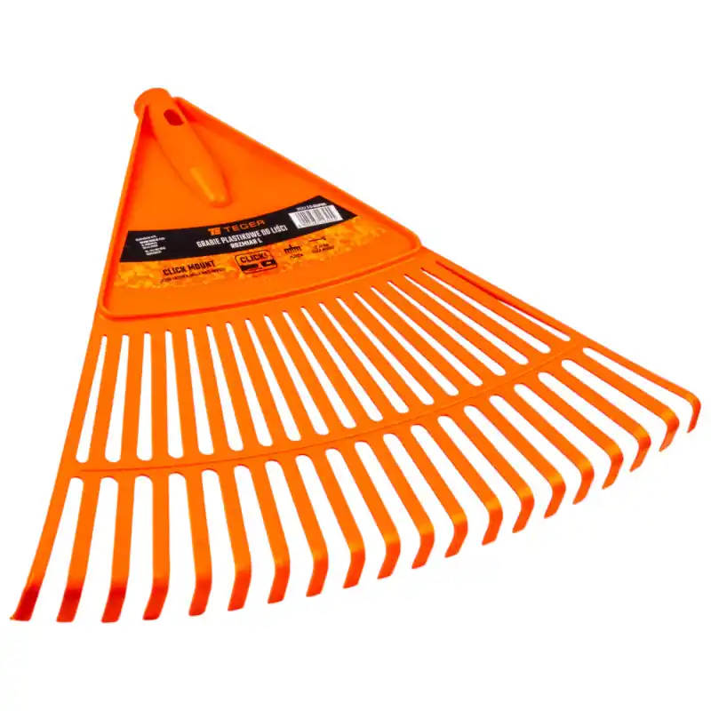 Grebla din plastic pentru frunze L, prindere CLICK Teger Ieftin