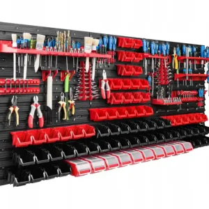 Panou de perete pentru unelte 172x78cm + 78 cutii Calitate înaltă