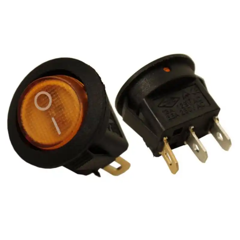 Disponibil imediat Întrerupător iluminat 230 V rotund galben