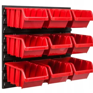 Perete pentru unelte 39 x 39cm + 9 cutii RED Bestseller
