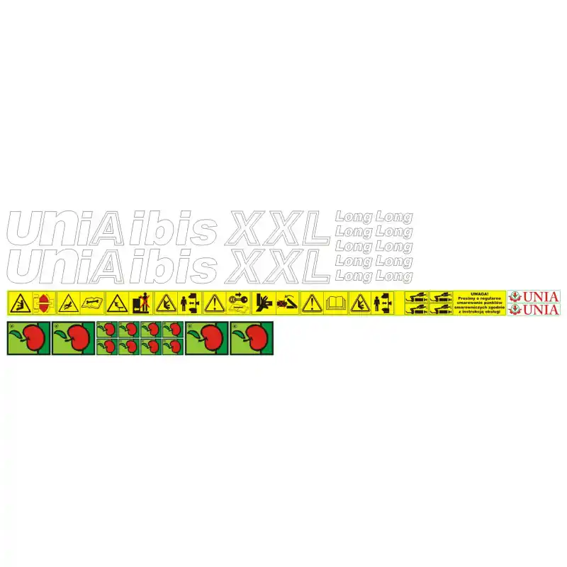 Set autocolante pentru plug Unia Ibis XXL Premium